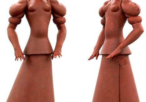 Mogens Møller: ISIS. 1993-2013, bemalet gips (75 x 29 x 29 cm).