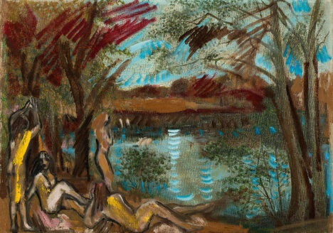 Richard Winther: Uden titel. 1978, olie på lærred, 34 x 46 cm (36 x 48 cm).