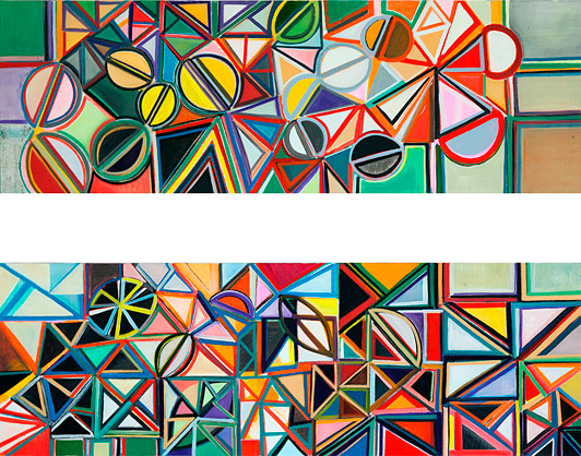 Anna Sørensen Untitled 2010 oil and acrylic on canvas 2 x 50 x 150 cm