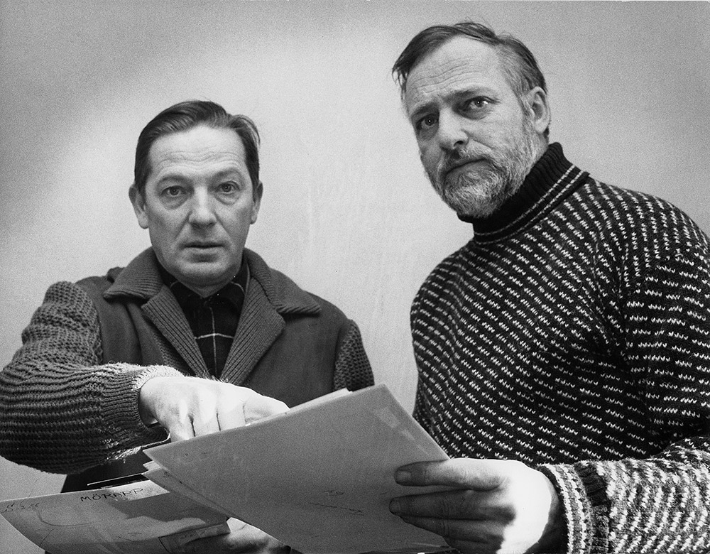 Børge Venge: Gérard Franceschi og Asger Jorn. Tilhører Museum Jorns arkiv.