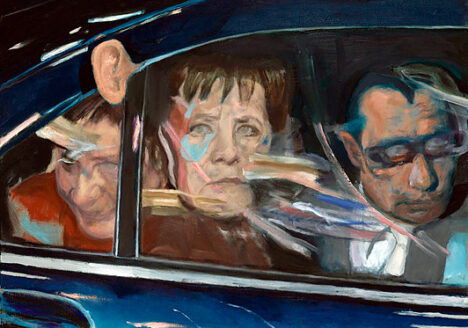 Herbert Volkmann: Tu's für Van Gogh, Baby. 2010 – 2011, oil on canvas, 80 x 100 x 2 cm. Photo: Jochen Littkemann
