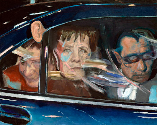 Herbert Volkmann: Tu's für Van Gogh, Baby. 2010 – 2011, oil on canvas, 80 x 100 x 2 cm. Photo: Jochen Littkemann