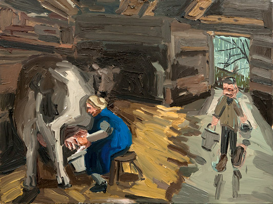 Dan Schein Squeezing Udders 2011 Oil on canvas 60 x 80 cm