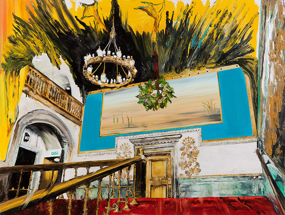 Mie Mørkeberg Untitled (Trappeopgang Københavns Rådhus) 2012 Oil on board 122 x 150 cm