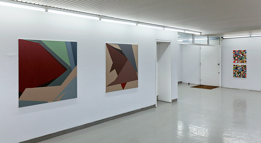 Installation view Anna Sørensen, Malte Fisker, Niels Nedergaard Modus Operandi Galleri Tom Christoffersen, 2011