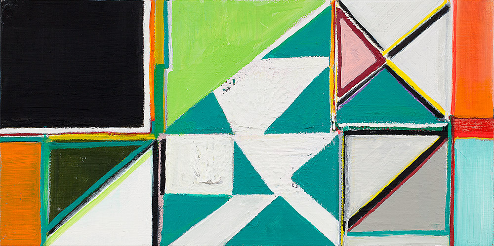 Anna Sørensen Uden titel 2013 akryl og olie på lærred 40 x 80 cm