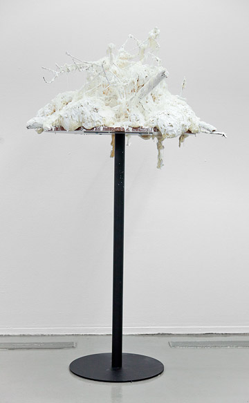 Anders Brinch Materie 3 2010 Coffeetable, branches, expansion foam, acrylic paint and silicone 160 x 80 cm