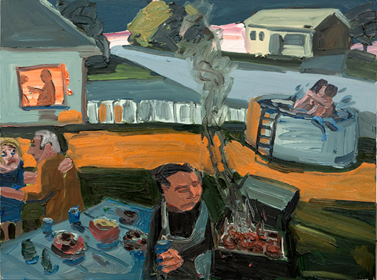 Dan Schein Beers, BBQ, and Fucking in the Pool 2011 Oil on canvas 60 x 80 cm
