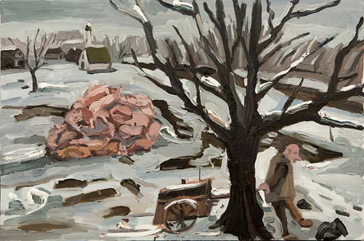 Dan Schein Pigs in a Pile 2011 Oil on canvas 60 x 90 cm