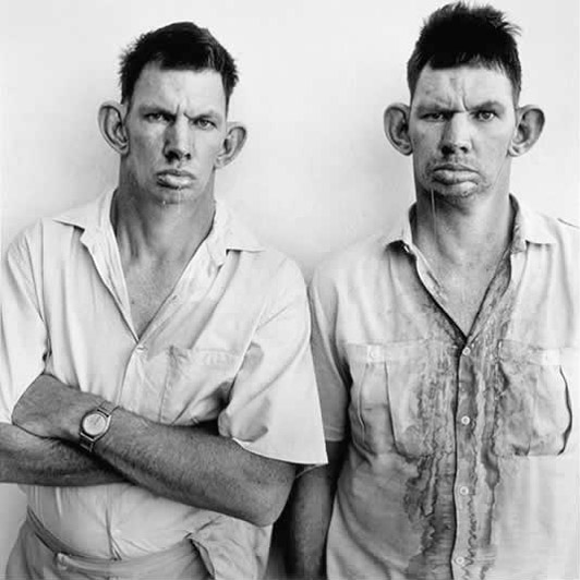Roger Ballen Dresie and Casie Twins Western Transvaal 1993 silver gelatin print 40 x 40 cm ed. 35