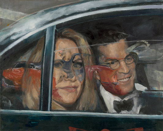 Herbert Volkmann Die Fliege/König und Königin, von schnellen Akten umgeben 2010 – 2011 oil on canvas 78.5 x 97.5 x 4 cm Photo: Jochen Littkemann