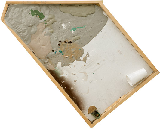 Marie Søndergaard Lolk Untitled 2011 acrylic and mixed media on board 67 x 83 cm Galleri Tom Christoffersen, 2011