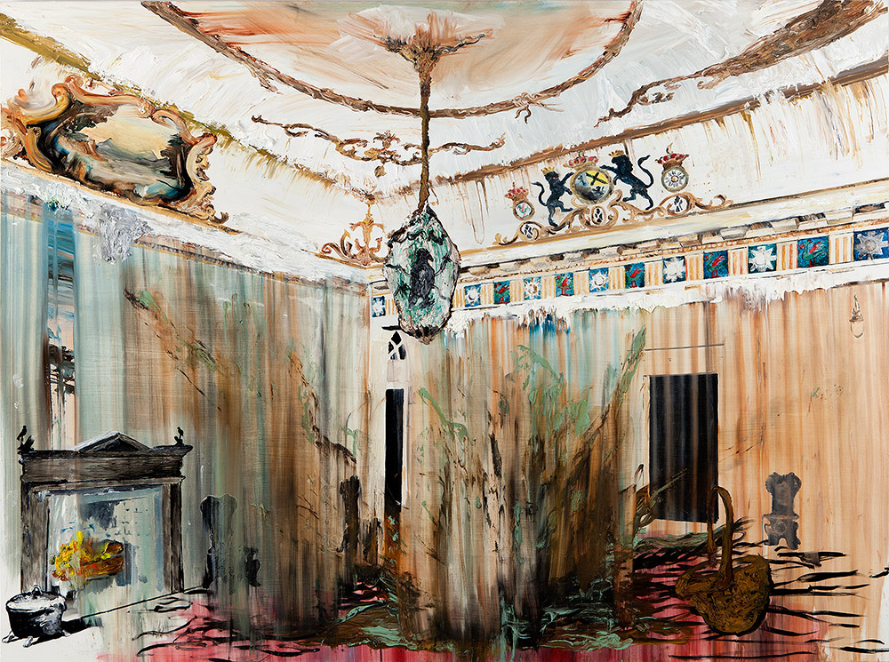 Mie Mørkeberg Untitled (Et slotsmuseum i england) 2012 O il on board 112 x 150 cm