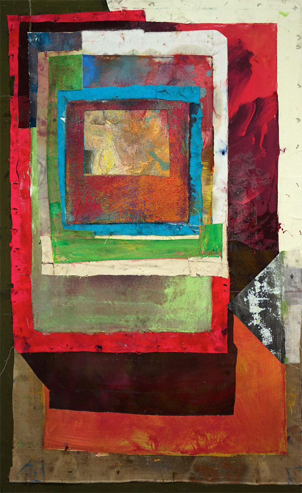 Leon Matis Robin Monies No. 60 2013 Mixed media på plade 22 x 75 cm