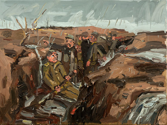 Dan Schein "Okay Higgins, Your Turn" 2011 Oil on canvas 60 x 80 cm