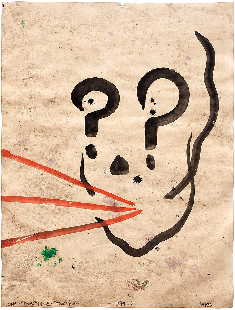 Mason Saltarrelli Self-portrait 2013 gouache on paper 61 x 46 cm