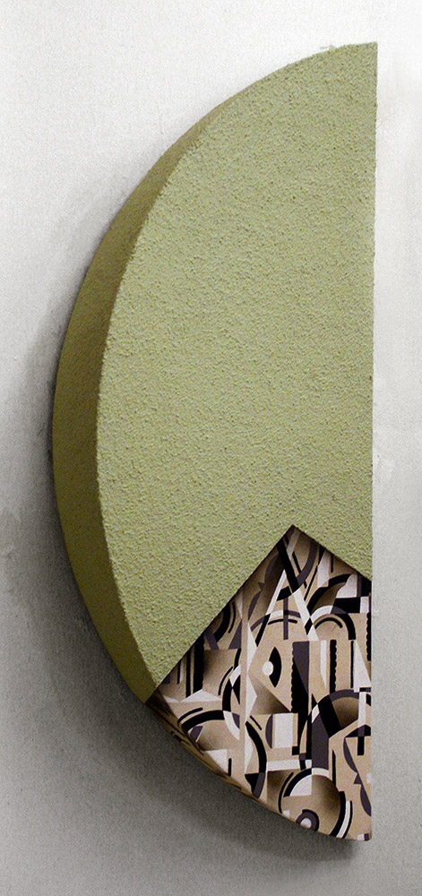 Krista Rosekilde Sliced 2014 Akryl på MDF 117 x 47 x 21 cm