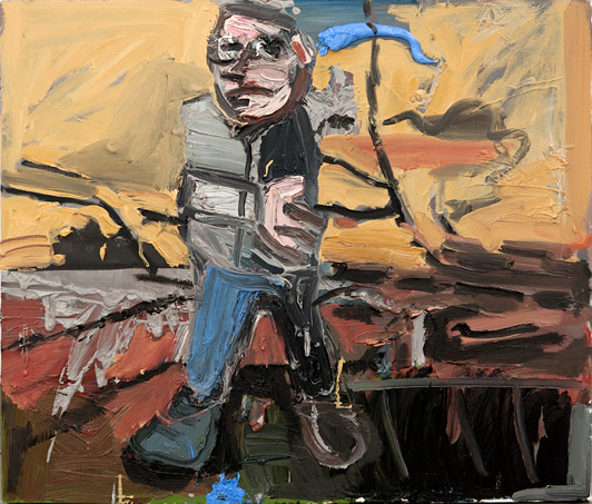 Dan Schein The Guy Who Stood There for a While 2011 Oil on canvas 60 x 70 cm