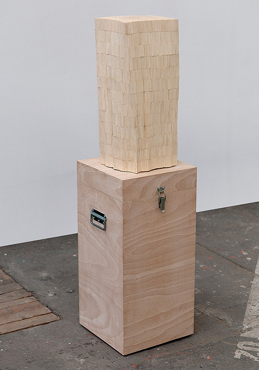 Henrik Menné Tændstikkonstruktion (Match stick construction) 2012 Matches, glue, metal fittings, plywood 130 x 34 x 34 cm