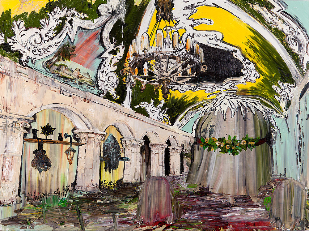 Mie Mørkeberg Untitled (Komsomolskaya, en metro station i Moskva) 2012 O il on board 112 x 150 cm