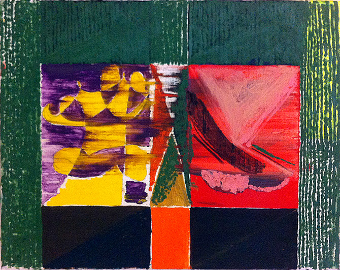 Morten Knudsen Uden titel 2013 olie, akryl og kul på lærred 50 x 40 cm