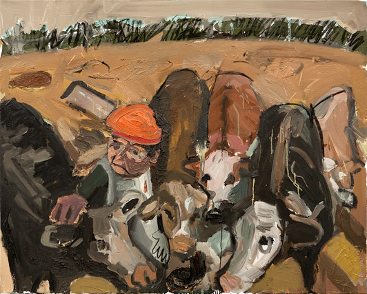 Dan Schein "Dont Worry Cows, It's Only Death" 2011 Oil on canvas 80 x 100 cm