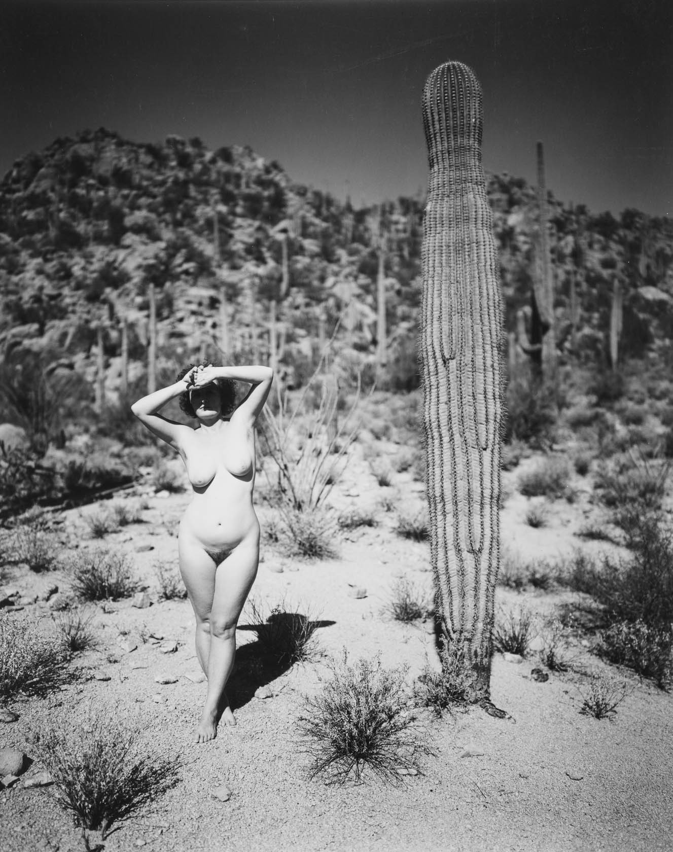 Jeffrey Silverthorne Figure with Cactus Tucson, Arizona 1981