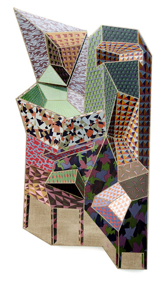 Krista Rosenkilde Concrete Illusion 2010 olie og akryl på lærred og mdf 180 x 100 cm