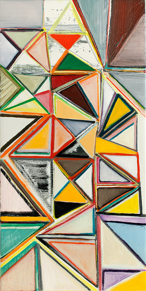 Anna Sørensen Uden titel 2013 akryl og olie på lærred 80 x 40 cm