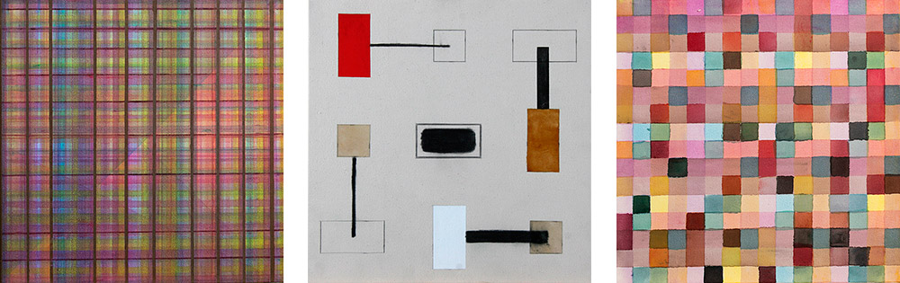 Christian Skeel Interferens 2012-13 1. Akryl på lærred 2. Akryl på lærred 3. Akryl på lærred 3 x (40 x 40 cm)