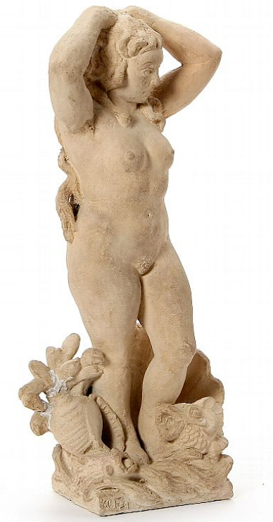Adam Fischer Venus 1931 Udkast til Als-Pigen Brændt ler H45