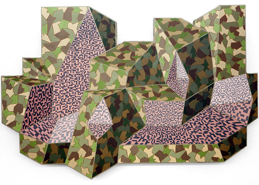Krista Rosenkilde Revealing 2010 olie og akryl på lærred og mdf 122 x 180 cm