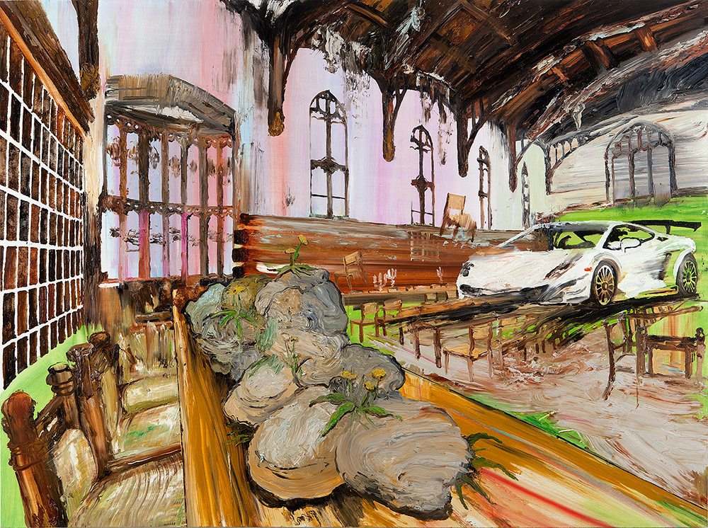 Mie Mørkeberg Untitled (En Spisesal) 2012 O il on board 112 x 150 cm