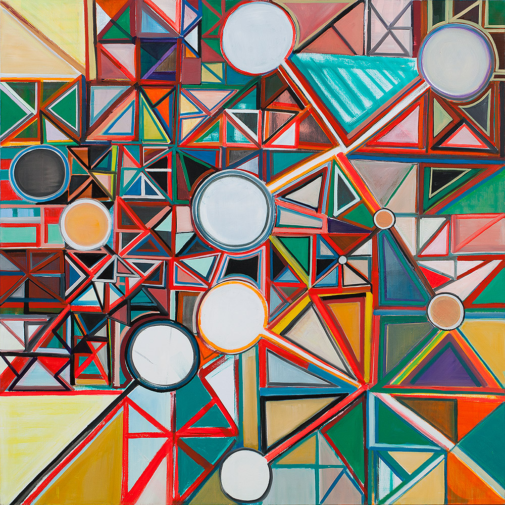 Anna Sørensen Uden titel 2010 akryl og olie på lærred 190 x 190 cm