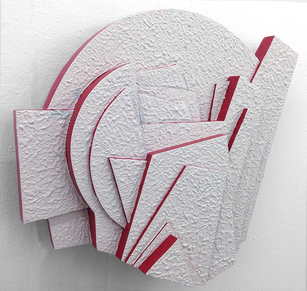 Krista Rosenkilde Tense 2014 Akryl på MDF 45 x 54 x 11 cm