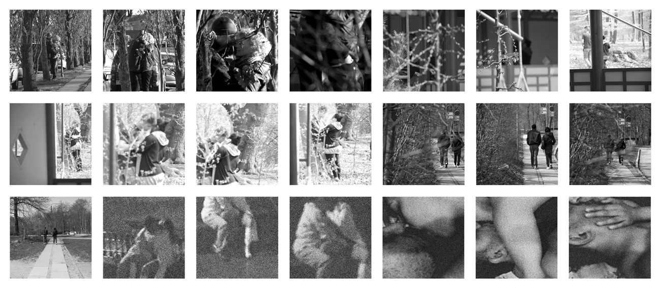 Lina Hashim: Unlawful Meetings (detail). Inkjet print, 129x90 cm (77 photographs), 2011-2014