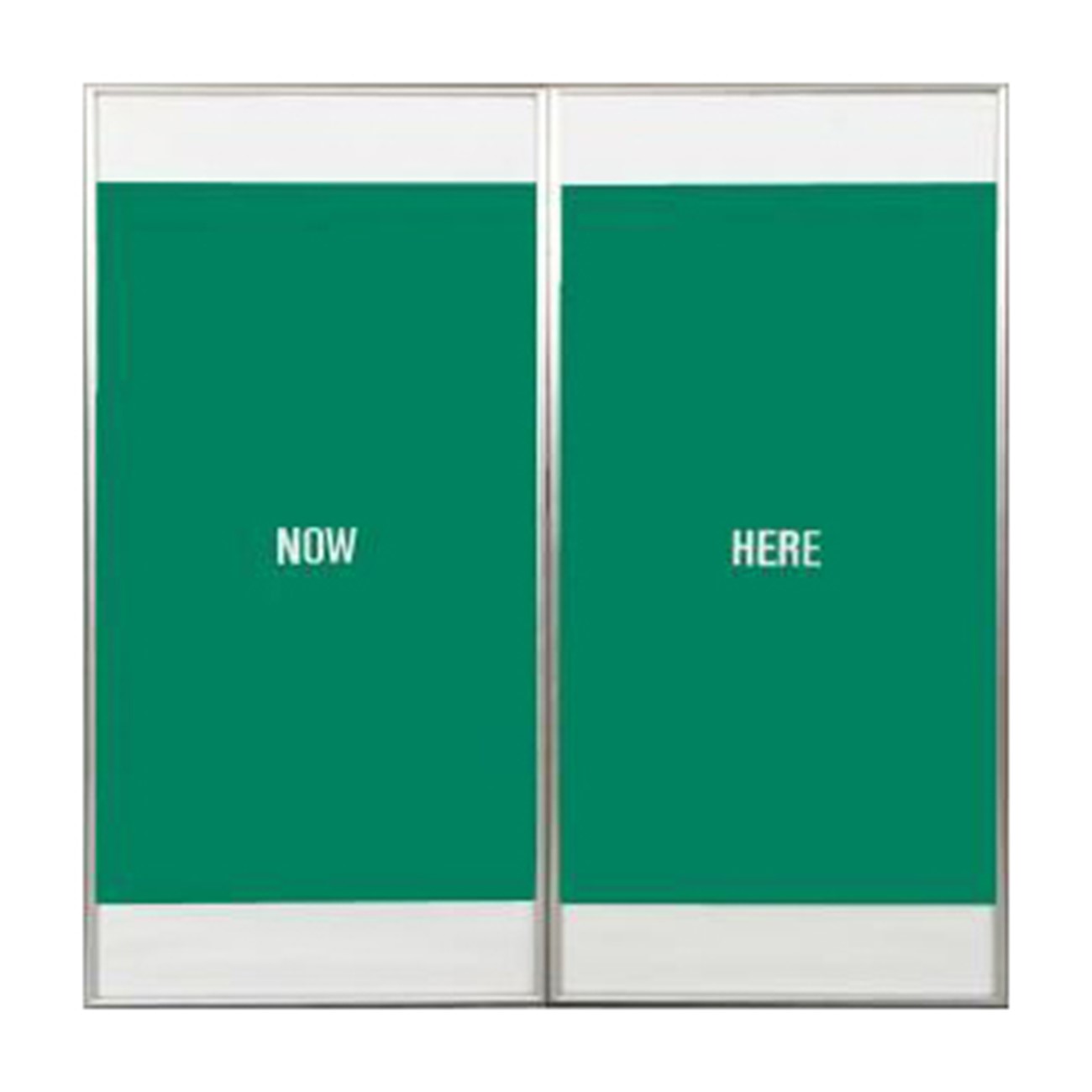 Stig Brøgger: NOW - HERE. Silkscreen in colours, 200 x 83 cm (2), 1991