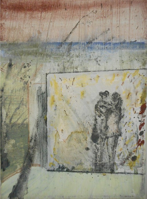 Per Mølgaard: Embrace. Oil on canvas. 33x24 cm. 2014