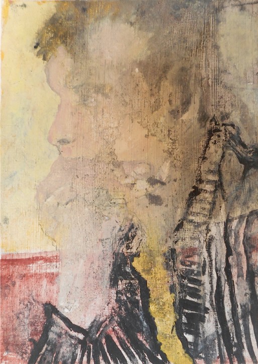 Per Mølgaard: Self Portrait. Oil on canvas. 33x24 cm. 2014