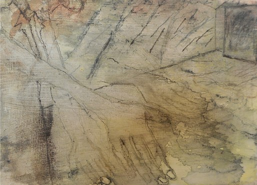 Per Mølgaard: The Hands. Oil on canvas, 24x33 cm, 2014