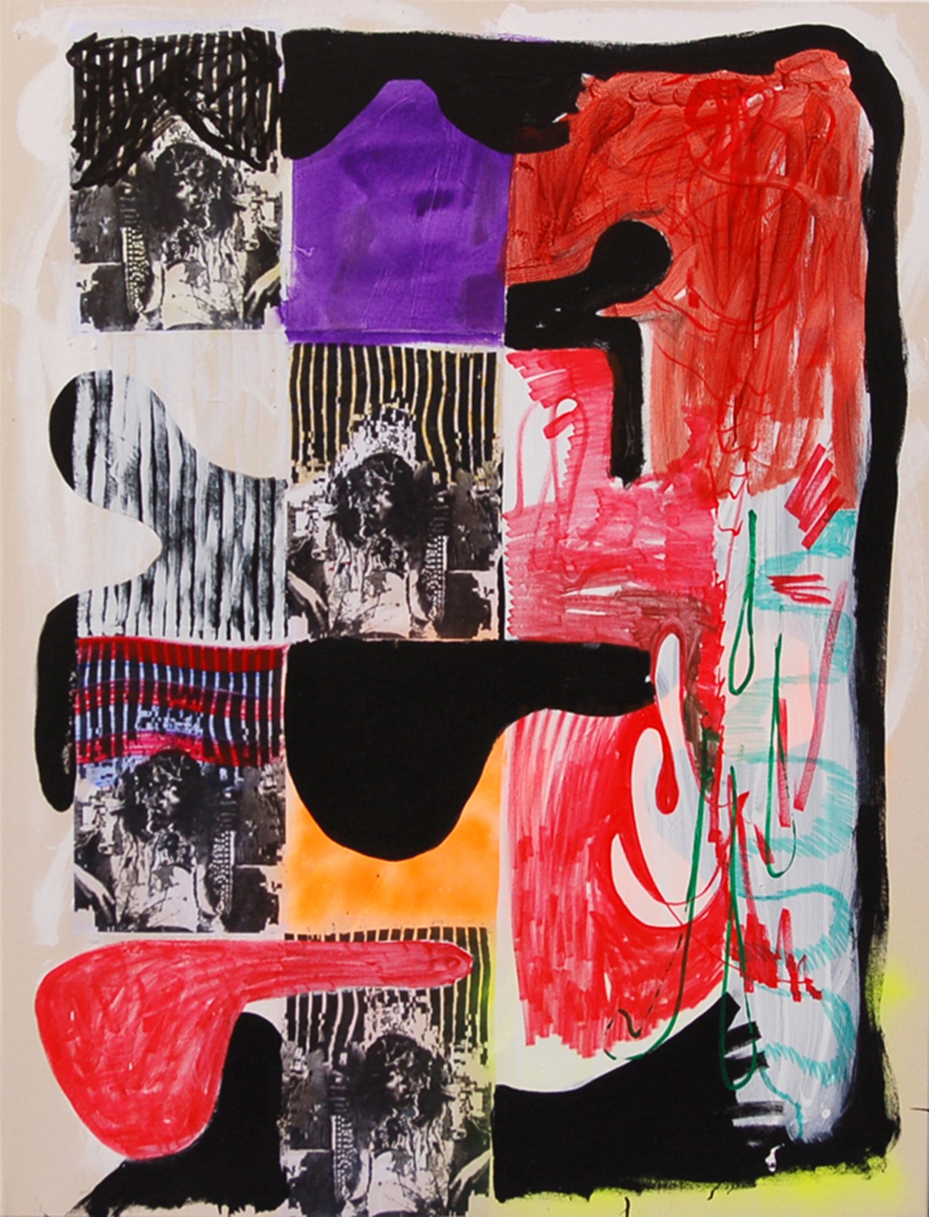 Asger Harbou Gjerdevik: Pop. Mixed media on canvas, 170x130 cm, 2015