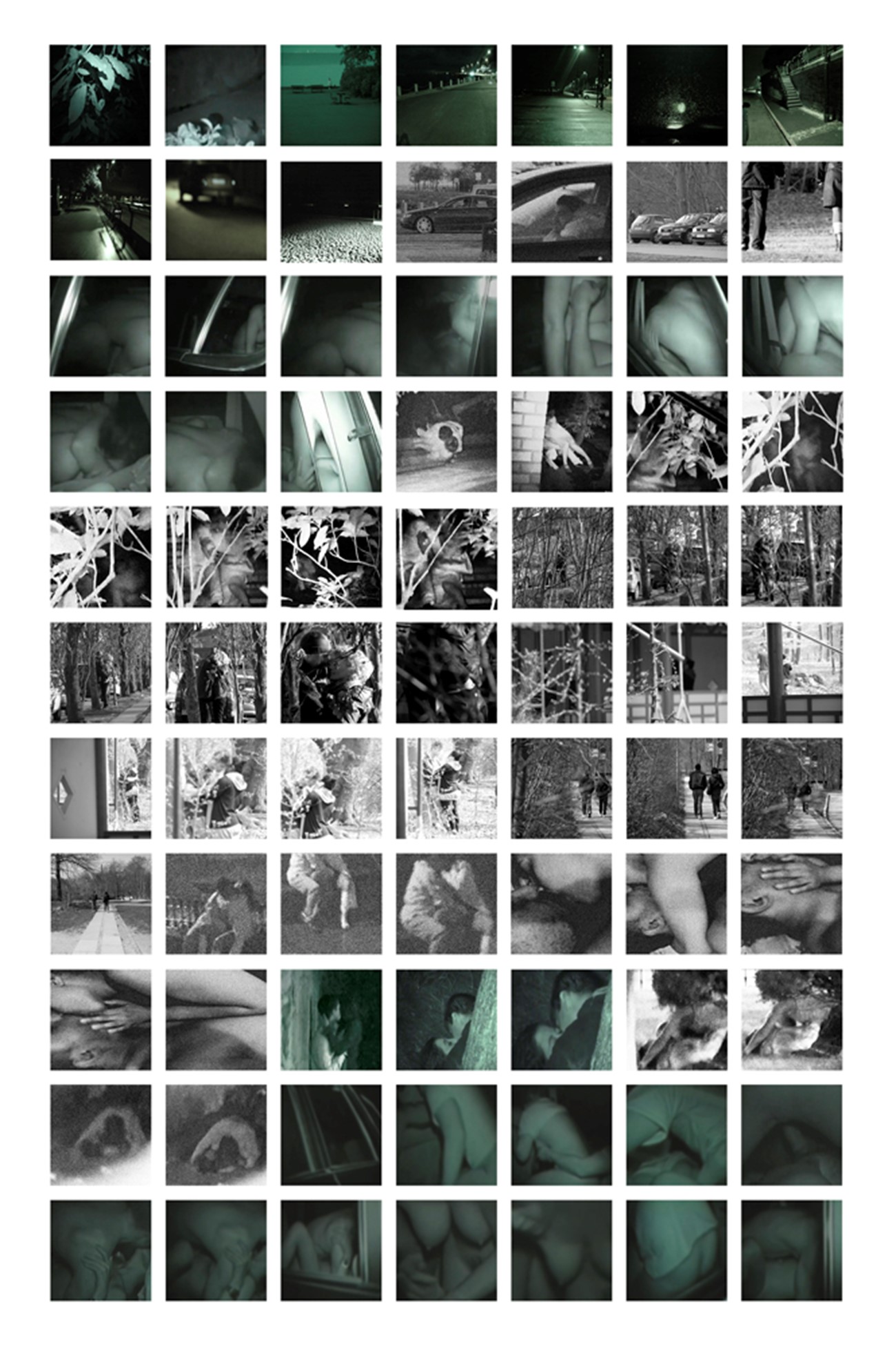 Lina Hashim: Unlawful Meetings. Inkjet print, 129x90 cm (77 photographs), 2011-2014