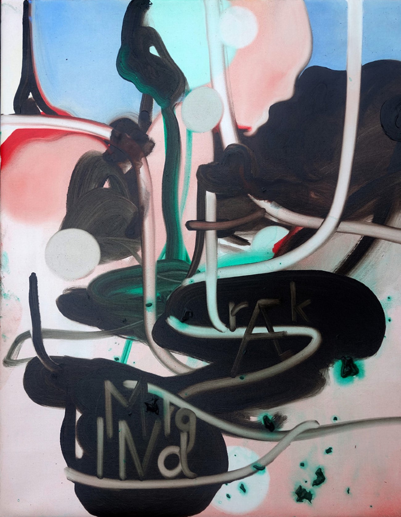 Kathrine Ærtebjerg: Træk mig ind. 2015. 70x60 cm, akryl og olie på lærred.