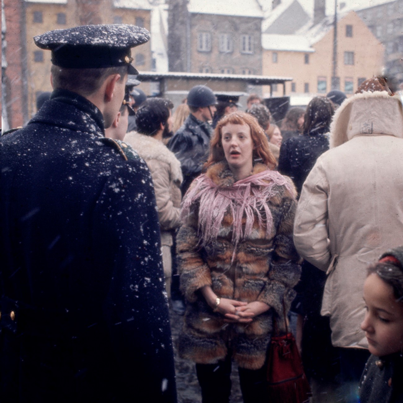 Susanne Mertz: Stormen på Sofiegården, 1969, 1969, photographic print on Hahnemuhle paper, 38x38 cm
