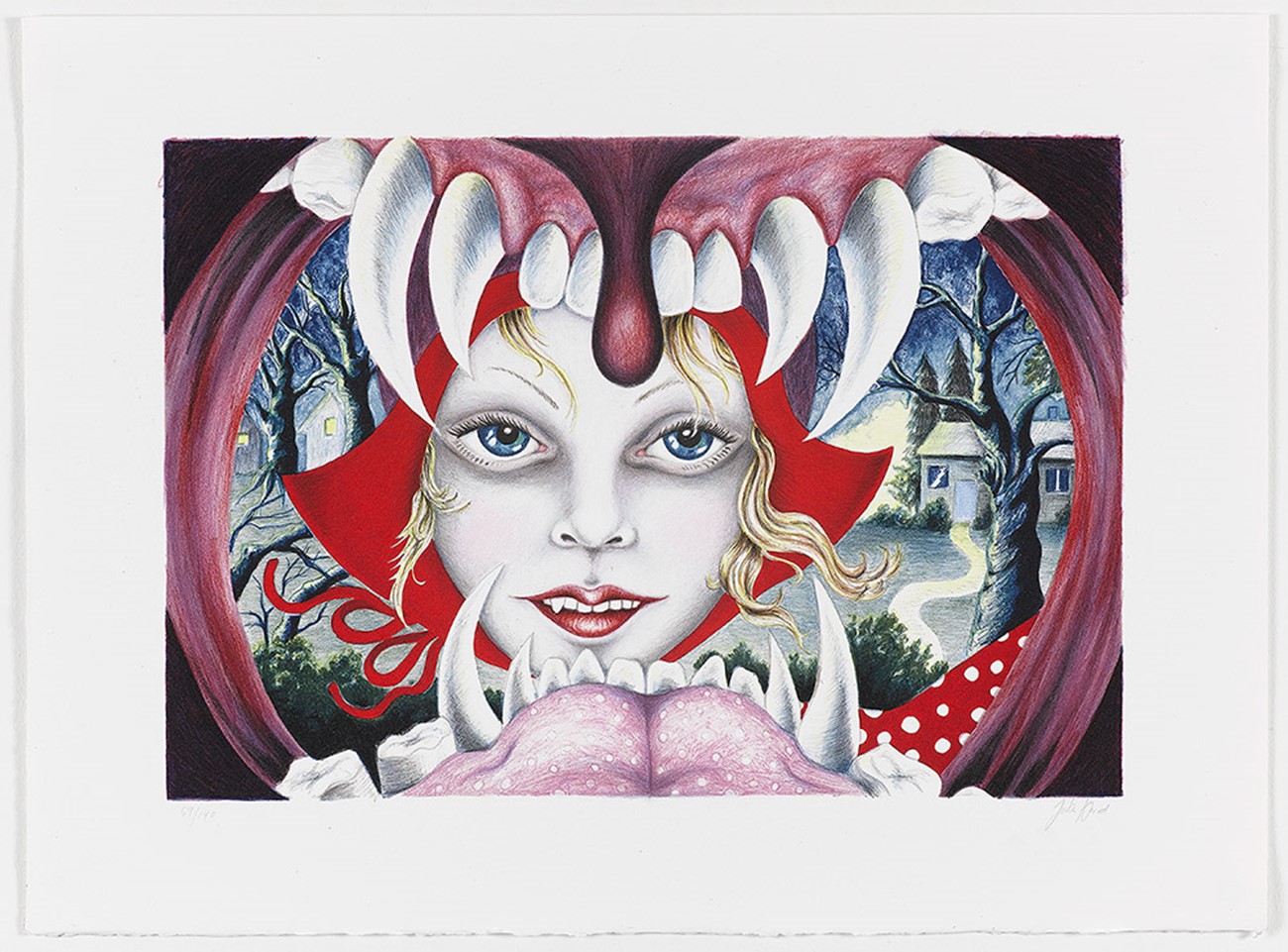 Red Ridinghood, 2008, 50 x 68 cm, Original lithography printed at Edition Copenhagen