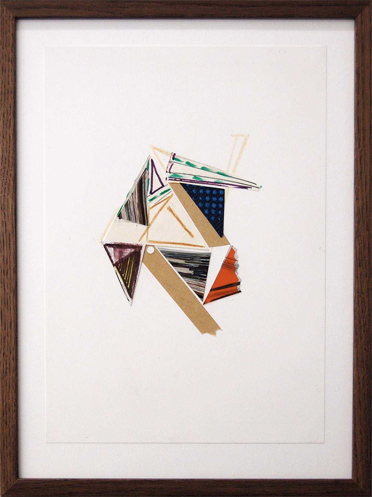 Untitled (4), 2015, Paint, collage and ink on paper, 28 x 37 cm