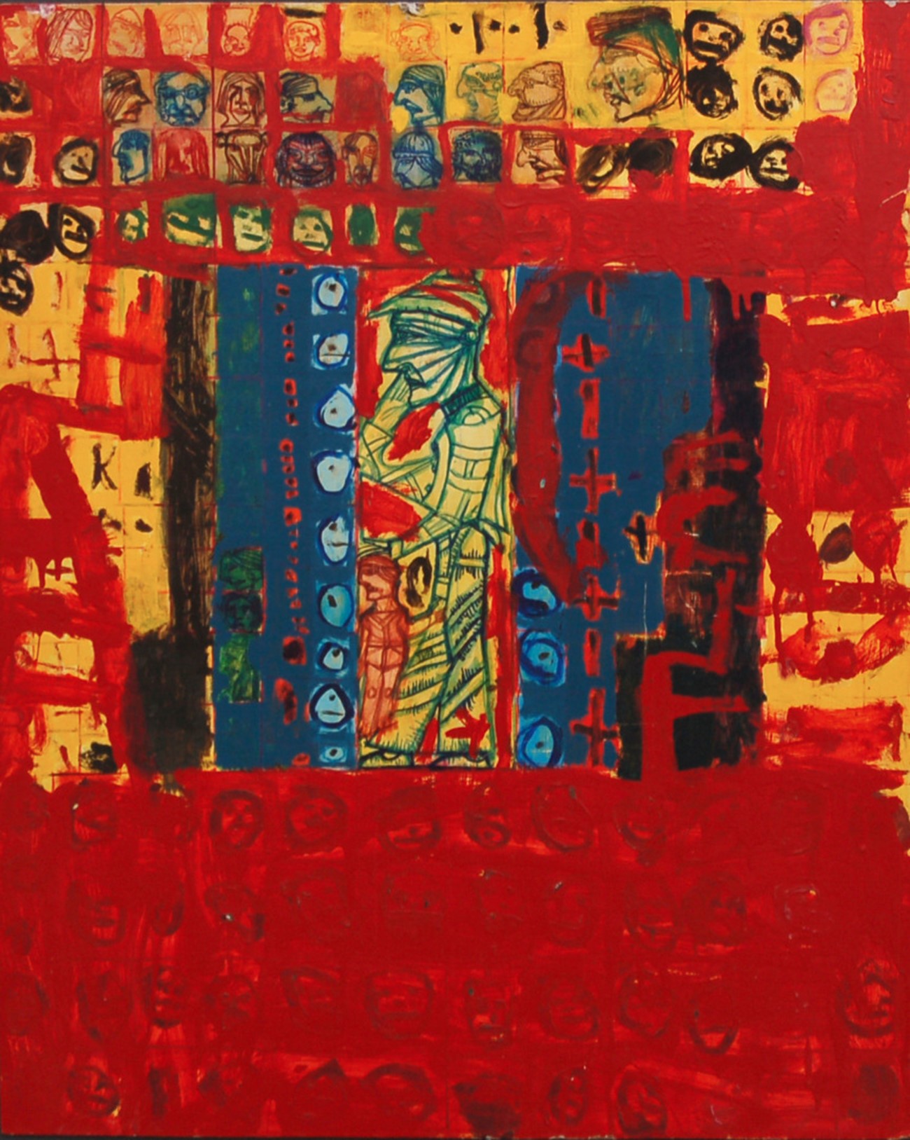 Richard Winther: Untitled 1967, oil on wood, 75 x 60 cm