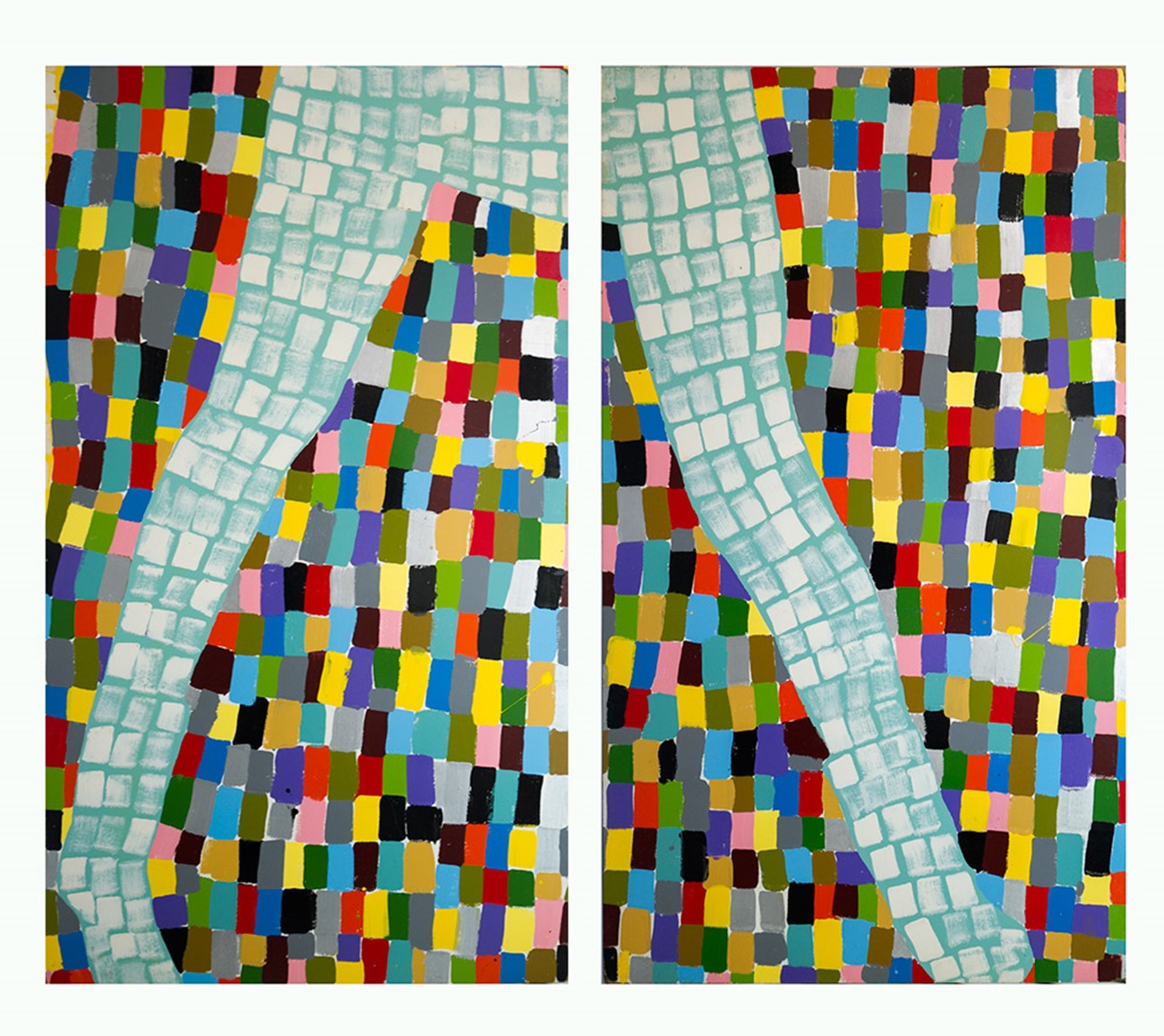 John Davidsen: Dameben, 1967, Acrylic on masonite, 244 x 244 cm