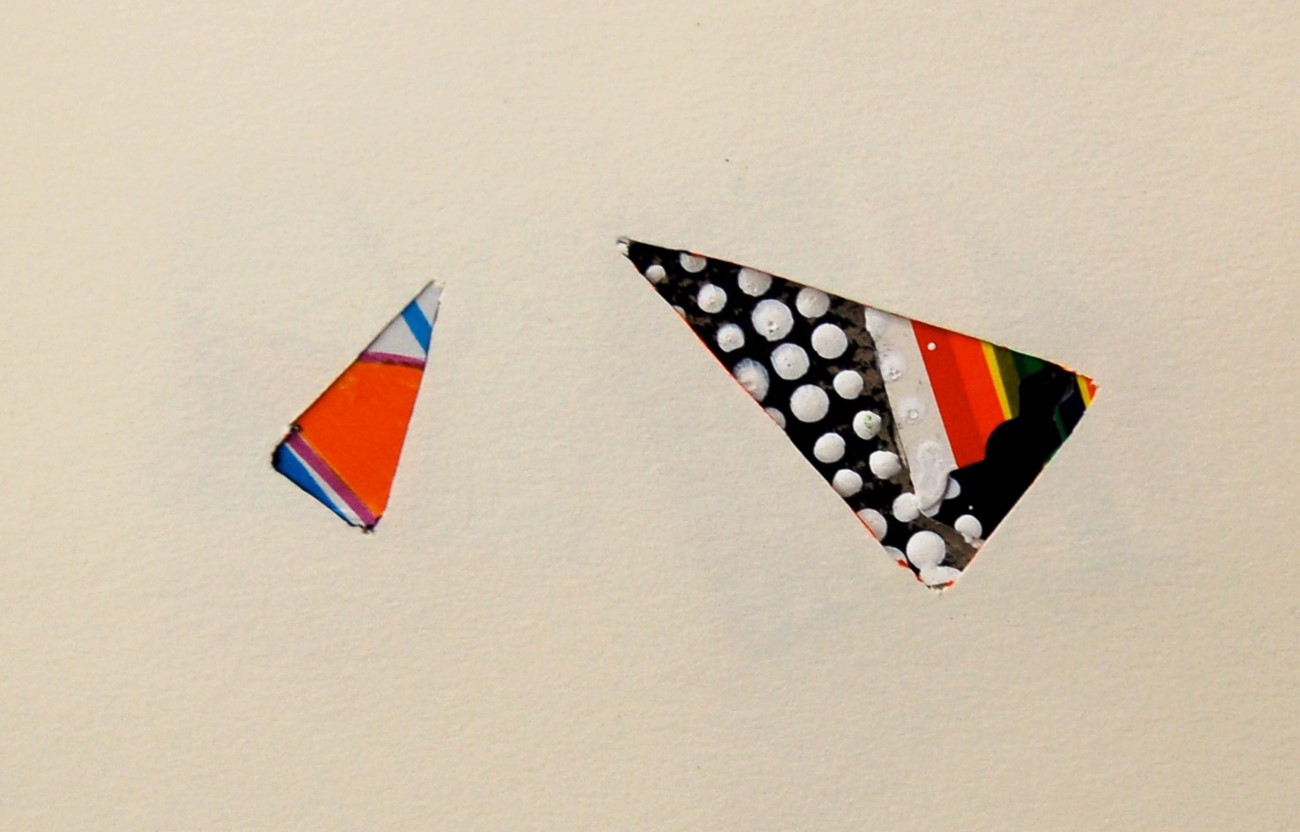 Untitled (detail) (1), 2015, paint, collage and ink on paper, 28 x 37 cm