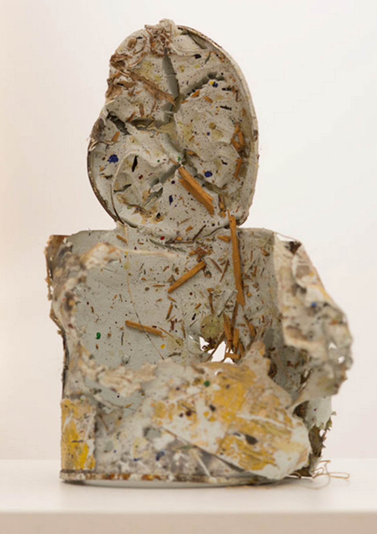William S. Burroughs: Buddha from Exploded Tin Can, 1989. Tin can, paint, shotgun blast and $5 bill, 24 x 18 cm. © Estate of William S. Burroughs., William S. Burroughs: Buddha from Exploded Tin Can, 1989. Tin can, paint, shotgun blast and $5 bill, 24 x 18 cm. © Estate of William S. Burroughs.